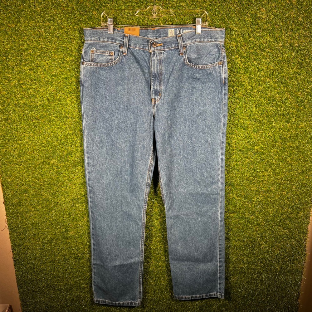 George Mens‎ Regular Fit Jeans 36x32 Medium Wash Blue 100% Cotton GM08464 NEW